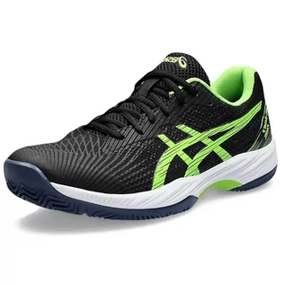 Trampki męskie - ASICS Gel-Game 9 Padel, Męskie trampki, 42.5 EU, BLACK/ELEKTRYCZNY LIME, 42.5 - grafika 1