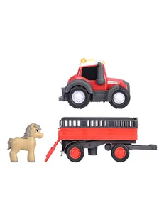 Dickie Toys Traktor "Massey Ferguson Animal Trailer" - 12 m+ - Jeździki dla dzieci - miniaturka - grafika 1