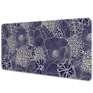 Podkładki na biurko - Mata z nadrukiem na biurko Niebieski wzór 90x45 cm - miniaturka - grafika 1