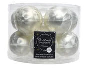 Bombki - Bombki szklane 6cm 10szt na choinkę połyskowe / matowe Lodowa biel - miniaturka - grafika 1