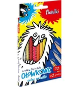 Kredki, ołówki, pastele i pisaki - Kredki Super Soft 12 kolorów + 2 gratis FIORELLO - miniaturka - grafika 1