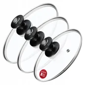 Pokrywki - Zestaw pokryw żaroodpornych Barletta 20,24,28 cm - miniaturka - grafika 1