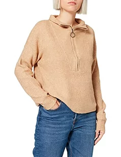 Noisy May Damski sweter z dzianiny Nmnewalice L/S wysoki dekolt, Nomad, S - Swetry damskie - miniaturka - grafika 1
