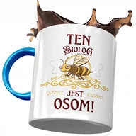 Kubki - Kubek Błękitny Dla Biologa Biolog Jest Osom z Nadrukiem ze Zdjęciem + Opakowanie na prezent (wzór 02) - miniaturka - grafika 1