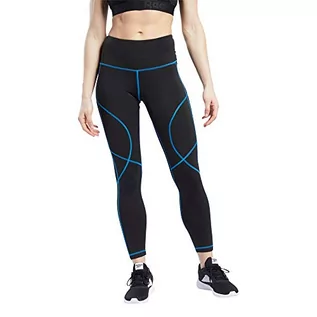 Spodnie damskie - Reebok Damskie spodnie Wor Myt Stitch Tight Netze czarny czarny XL FT0869_XL - grafika 1