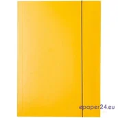 Teczki i skoroszyty - TECZKA KARTONOWA ESSELTE LAKIEROWANA A4 Z GUMKĄ 400 G/M2, ŻÓŁTY - miniaturka - grafika 1