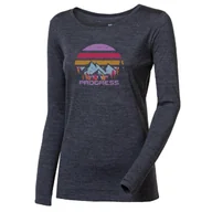 Koszulki sportowe damskie - Damska koszulka Progress Hela "Landscape" Rozmiar: S / Kolor: szary - miniaturka - grafika 1