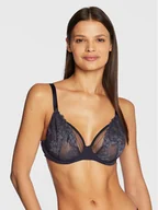 Biustonosze - Maison Lejaby Biustonosz z fiszbiną 220537 Granatowy - miniaturka - grafika 1