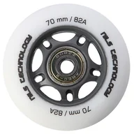 Rolki - PU 70x24 82A BIAŁE MATOWE (4 szt.) + ABEC-9 (8 szt.) ZESTAW NILS EXTREME - miniaturka - grafika 1