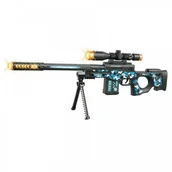 Zabawki militarne - Karabi niebieski snajperski zabawkowy światło dźwięk - miniaturka - grafika 1