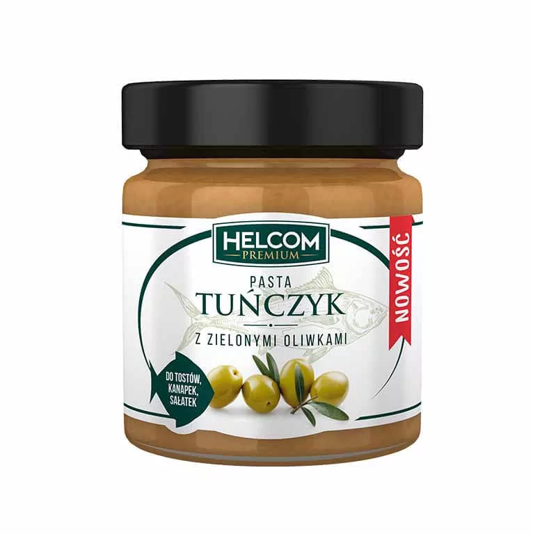 Helcom Pasta z tuńczyka z zielonymi oliwkami Helcom, 180g