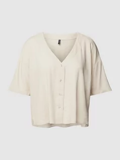 Koszule damskie - Bluzka koszulowa z listwą guzikową model ‘JESMILO’ - grafika 1
