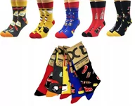 Skarpetki męskie - ﻿5 Par Skarpety Męskie Śmieszne Bawełna Wysokie Skarpetki 43-46 BAWEŁNIANE Z - miniaturka - grafika 1