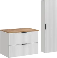 Meble łazienkowe - Zestaw meblowy 80cm z blatem i Szafką wysoką - miniaturka - grafika 1