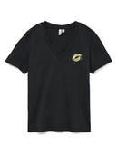 Koszulki i topy damskie - Vero Moda Koszulka w kolorze czarnym - miniaturka - grafika 1