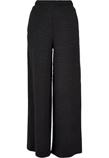 Spodnie damskie - Urban Classics Damskie spodnie dresowe z szerokimi nogawkami, czarny, 3XL - grafika 1
