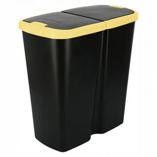 Kosz Na Śmieci COMPACTA Q DUO Jasny Żółty/Czarny 45l - Kosze na śmieci - miniaturka - grafika 1