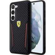 Etui i futerały do telefonów - Ferrari FEHCS23MNPYK S23+ S916 czarny/black hardcase Carbon Contrast Edges - miniaturka - grafika 1