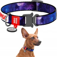 Obroże dla psów - Obroża dla psa nylonowa WAUDOG Nylon z paszportem QR, rysunek "NASA21", metalowa klamra fastex, rozmiar XL, 37-58 cm, 25 mm - miniaturka - grafika 1