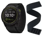 Akcesoria do smartwatchy - Opaska Pasek Bransoleta Nylon Loop Garmin Fenix 5/5+/6/6 Pro/7 Czarna - miniaturka - grafika 1