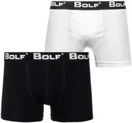 Majtki męskie - Czarno-białe bokserki męskie Bolf 0953-2P 2 PACK - miniaturka - grafika 1