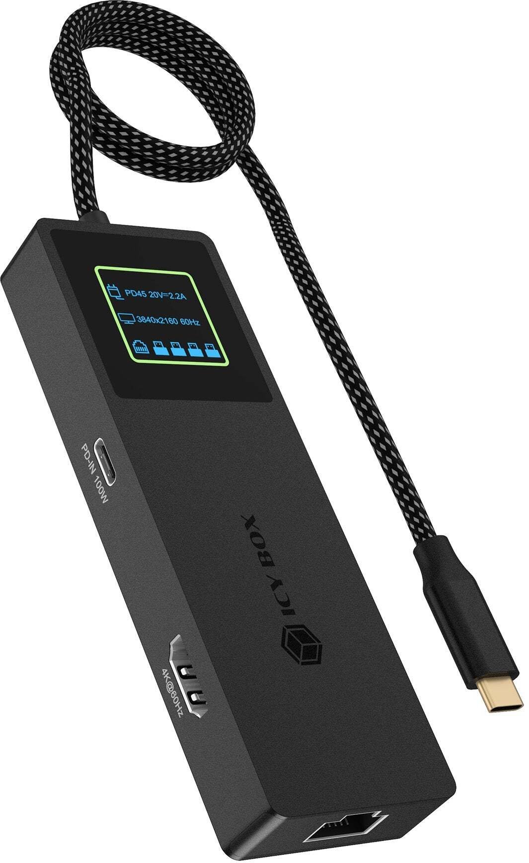 Stacja/replikator Icy Box Spade Dock 4038 z wyświetlaczem LCD IB-DK4038-LCD
