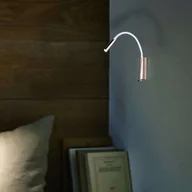 Lampy ścienne - Orlicki Design Regulowana LAMPA ścienna Nuto Bianco Gold metalowa OPRAWA na peszlu LED 3W 3000K do czytania biała złota __code-59387 - miniaturka - grafika 1