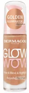 Rozświetlacze do twarzy i ciała - Dermacol - GLOW WOW Prime & Blend & Highlight - The liquid highlighter - Płynny rozświetlacz do twarzy - Golden Illuminator - 20 ml - miniaturka - grafika 1
