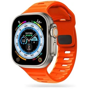 Pasek do APPLE WATCH 4 / 5 / 6 / 7 / 8 / SE (38 / 40 / 41 MM) Tech-Protect Iconband Line pomarańczowe - Akcesoria do smartwatchy - miniaturka - grafika 1