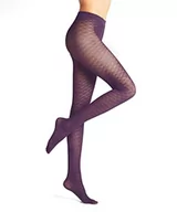Rajstopy - FALKE Damskie rajstopy Microshell, delikatne 30 DEN, przezroczyste, nieprzezroczyste, z wzorem 1 sztuka rajstopy, fioletowe (Royal Plum 8786), M - miniaturka - grafika 1
