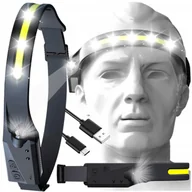 Latarki - Latarka Czołowa Czołówka Akumulator Led Usb 41 Led - miniaturka - grafika 1
