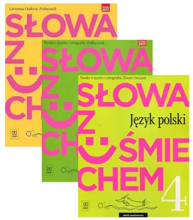 Słowa z uśmiechem. Jezyk polski. Podręcznik Literatura i kultura, podręcznik Nauka o języku i ortografia i zeszyt ćwiczeń dla klasy 4 szkoły - Podręczniki dla szkół podstawowych - miniaturka - grafika 1