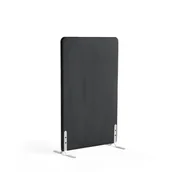 Artykuły do ekspozycji w sklepie - Ścianka podłogowa ZONE, 1360x800x46 mm, tkanina Hush, białe podstawy, ciemnoszary - miniaturka - grafika 1