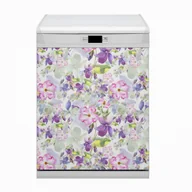 Dekoracje domu - Osłona Bluedecor Magnes na zmywarkę Fioletowe kwiaty 60x80 - miniaturka - grafika 1