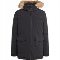 Kurtki męskie - Kurtka męska adidas Parka Hooded Fur czarna IK0553 M - miniaturka - grafika 1