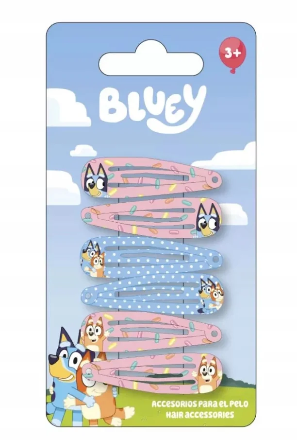 BLUEY I BINGO DISNEY spinki do włosów 6 SZT