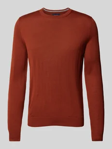 Sweter z dzianiny z okrągłym dekoltem - Swetry męskie - miniaturka - grafika 1