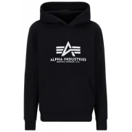 Odzież taktyczna i umundurowanie - Bluza z kapturem Alpha Industries Basic Carbon 146343 423 - Czarna/Srebrna  M - miniaturka - grafika 1
