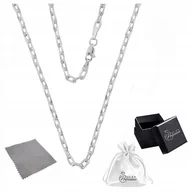 Łańcuszki - Łańcuszek Srebro pr. 925 Elegancki Splot Ankier Diamentowany 65 cm x 3.5 mm - miniaturka - grafika 1