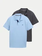 Koszulki męskie - Tom Tailor Komplet 2 koszulek polo 1044879 Kolorowy Regular Fit - miniaturka - grafika 1