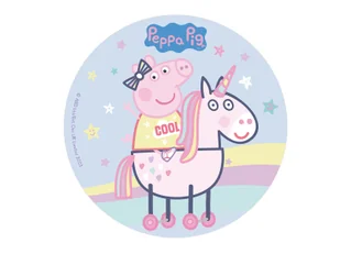 Dekoracyjny opłatek tortowy Świnka Peppa - 20 cm - 1 szt. - Ciasta i półprodukty do ciast - miniaturka - grafika 1