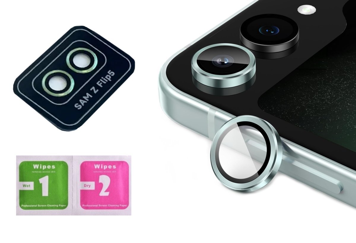 Szkło na aparat do SAMSUNG GALAXY Z FLIP 5 zielony ring ochrona obiektywu