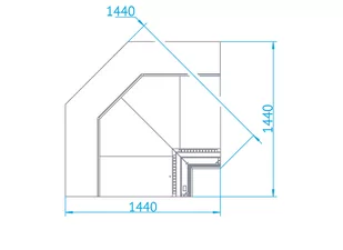 Lada chłodnicza moduł L-X/NW RAPA 144/144 (1440 mm) - Szafy i witryny chłodnicze - miniaturka - grafika 4