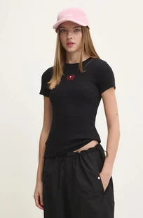 Guess Jeans t-shirt damski kolor czarny W4BI58 KA0H1 - Koszulki sportowe damskie - miniaturka - grafika 1