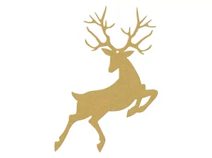Zawieszka papierowa Rudolf, złoty, 9,4 x 14,5 cm, 10 szt ZSR1-019 - Gadżety dla niej i dla niego - miniaturka - grafika 2