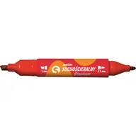 Markery do tablic - Marker suchościeralny dwustronny czerwony KM504-C2 TETIS 5mm/4.2mm - miniaturka - grafika 1