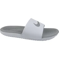 Klapki i japonki damskie - Klapki Nike Kawa Slide 834588-100 białe - miniaturka - grafika 1