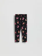 Spodnie i spodenki dla dziewczynek - Reserved - Legginsy ze świątecznym nadrukiem - czarny - miniaturka - grafika 1