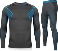 Bielizna sportowa męska - Alpinus Bielizna termoaktywna męska Active Base Layer Set szara GT43880 r. S - miniaturka - grafika 1
