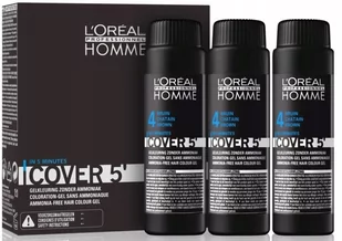 Loreal Homme Cover 5 4 Medium Braun - Farby do włosów i szampony koloryzujące - miniaturka - grafika 1